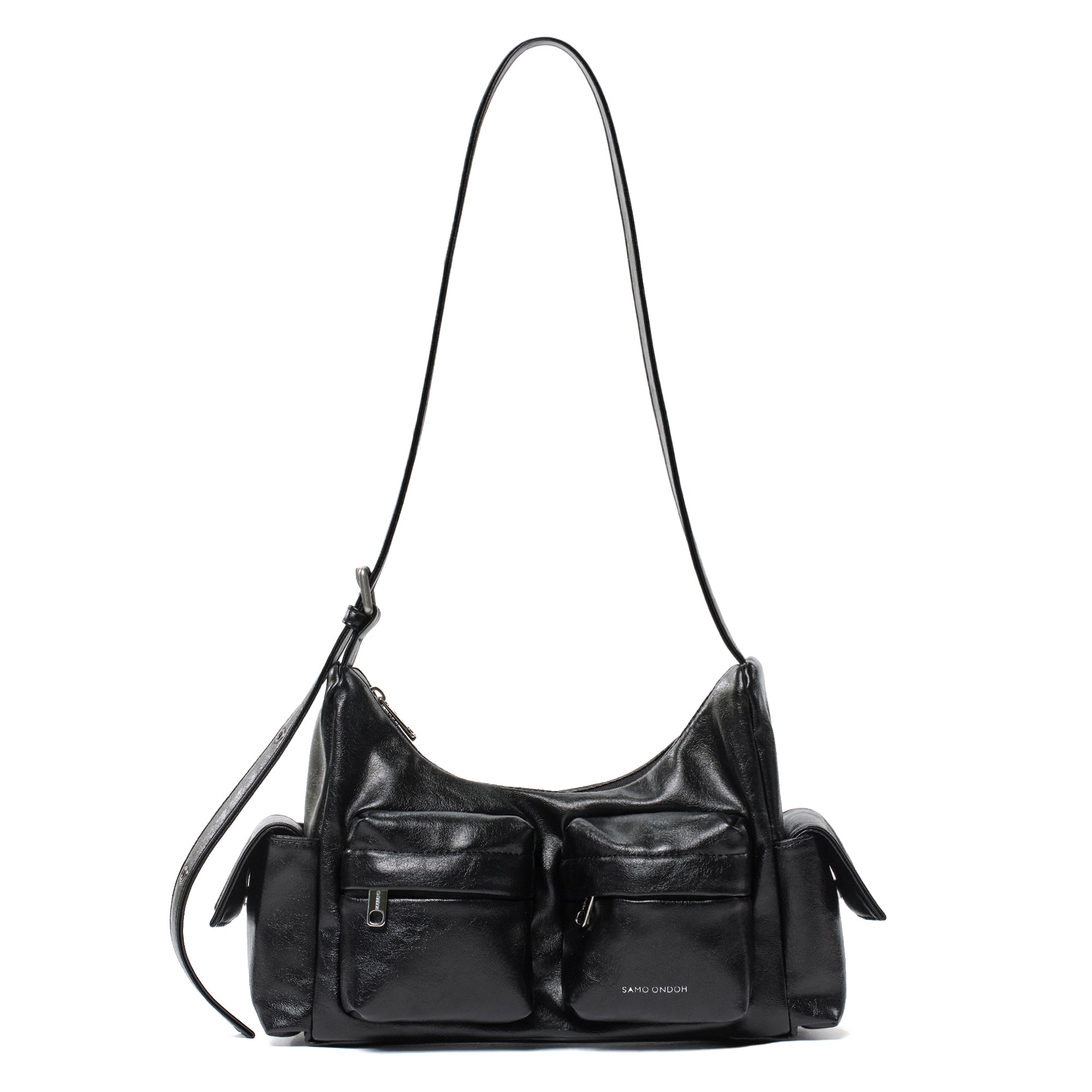 SAMO ONDOH Pocket Mug Bag M in veg black on a white background