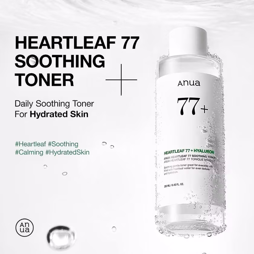 Daily soothing toner introduction panel.