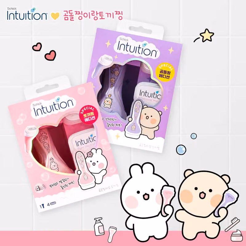Schick Intuition Variety Razor with 4 blades · Gomdoljing / Tokkijing — Olive Young product photograph