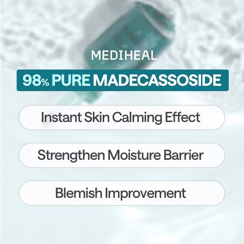 Madecassoside ingredient-purity and cosmetic-benefit panel.
