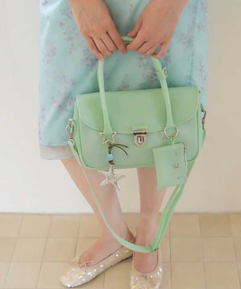 OMNIPOTENT Candy Jelly Cross Bag & Card Wallet — Mint shown