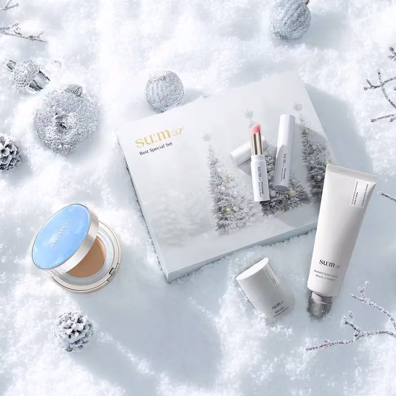 su:m37 Holiday Edition Collection · Cushion / Lip / Eye / Cream Sets — Olive Young product photograph