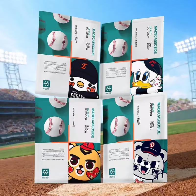 MEDIHEAL Madecassoside UV Cut Outdoor Sun Patch · Baseball club edition, 2 uses — Olive Young product photograph