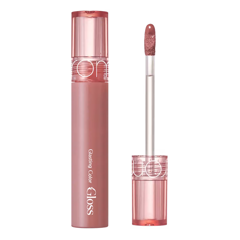 rom&nd Glasting Color Gloss in 03 Rose Finch with applicator