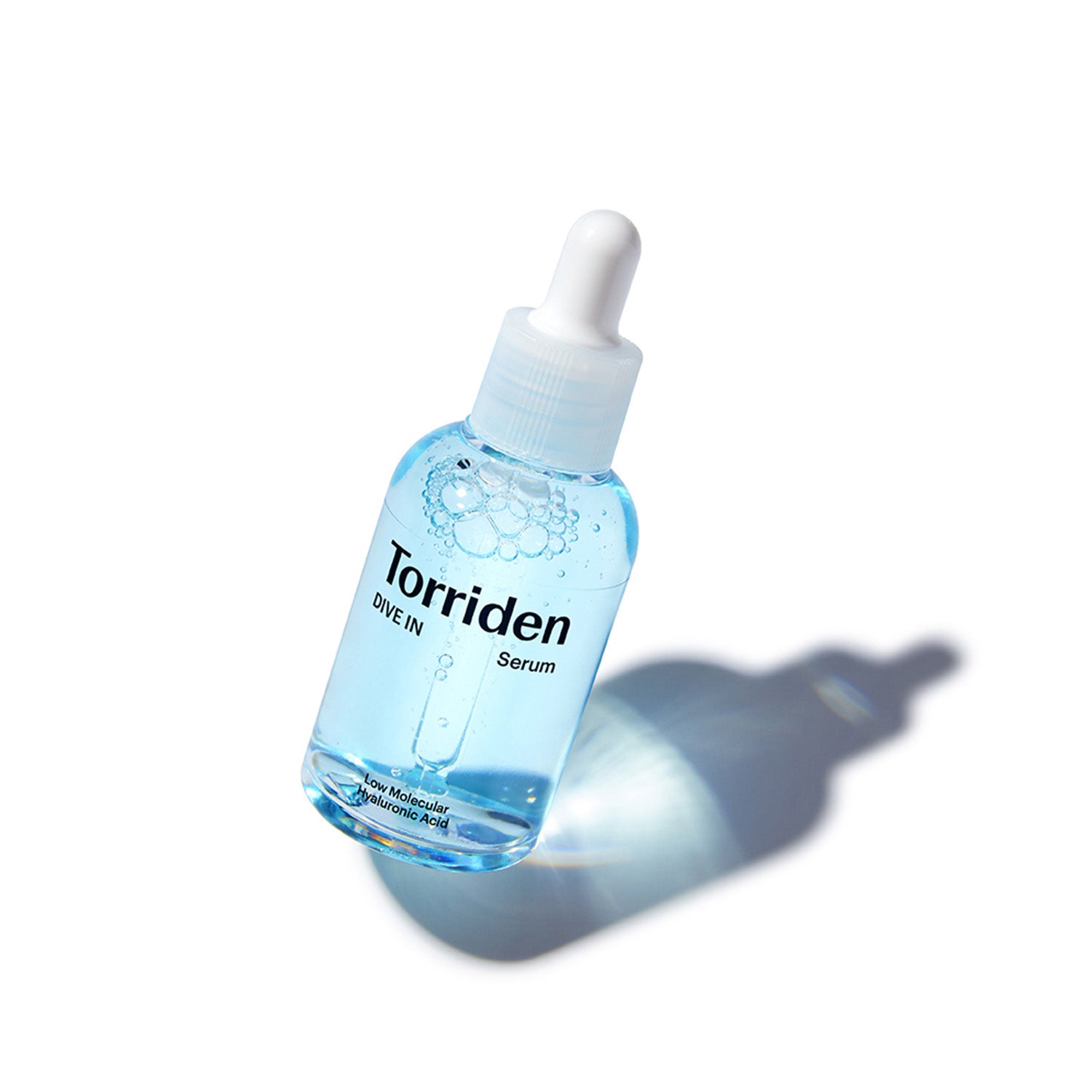 Official Torriden Dive-In Serum image showing a blue dropper bottle. Masks are not pictured.