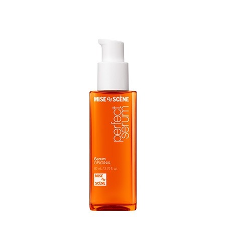 Official Mise-en-scene Perfect Original Serum image showing an orange 80 mL pump bottle.