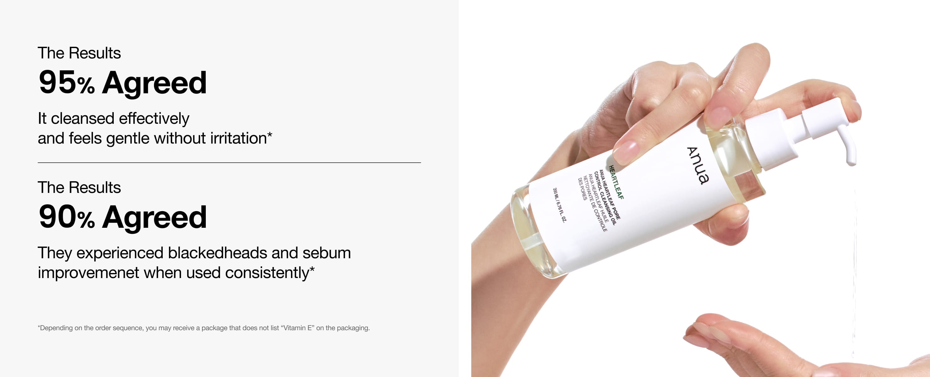 Consumer self-assessment and pump-dispensing photograph.