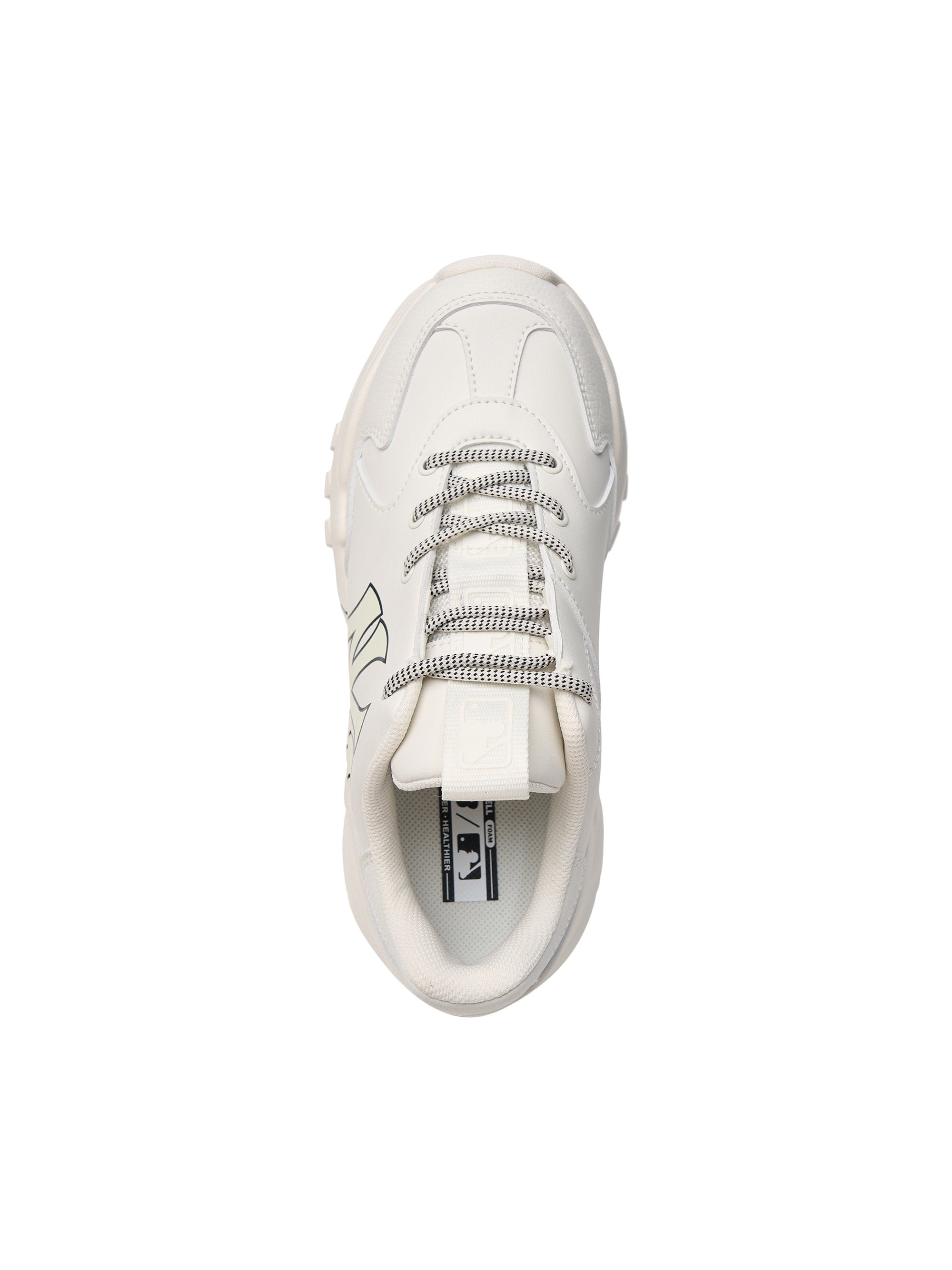 MLB Bigball Chunky A in Ivory — top view and lacing
