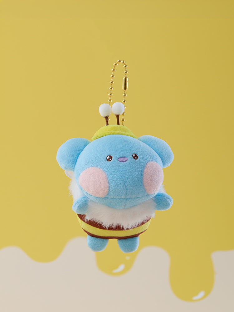 KOYA BT21 mini minini Honey Bee plush keyring with ball chain
