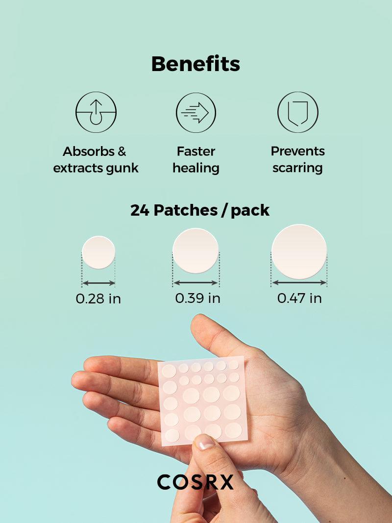 Three patch diameters and 24-patch pack comparison.